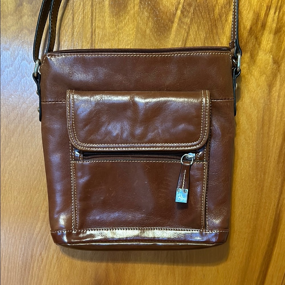 Giani Bernini Brown Leather Crossbody Bag